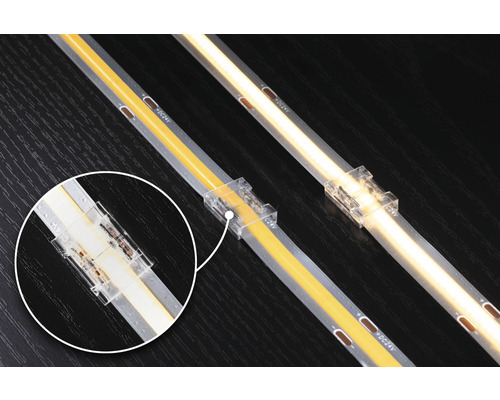 LED Streifen mit transparentem Verbinder