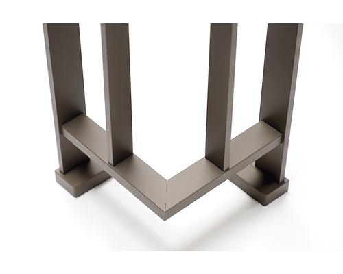 Detailansicht eines Metallmöbelgestells