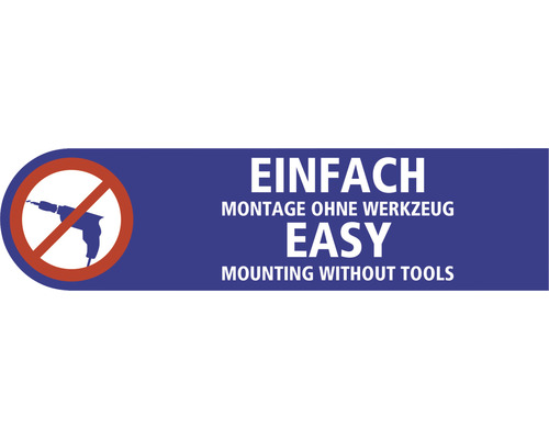 Einfache Montage ohne Werkzeug Symbol