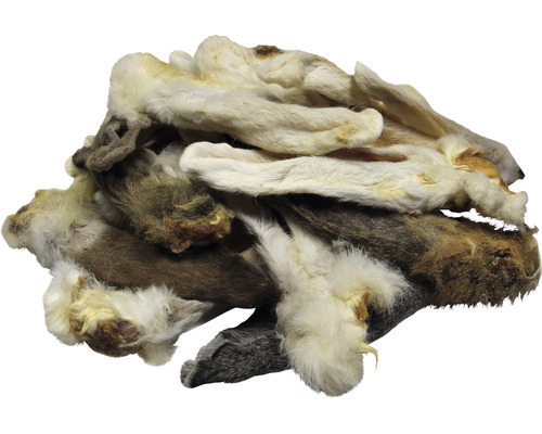 Pile d''oreilles de lapin séchées pour chiens