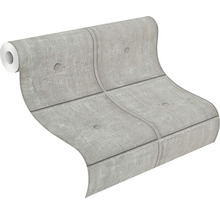 Papier peint intissé 499438 Factory V pierres gris foncé