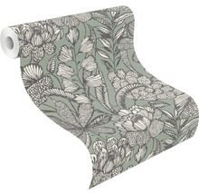Tapetenrolle mit floralem Muster