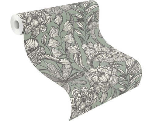 Tapetenrolle mit floralem Muster