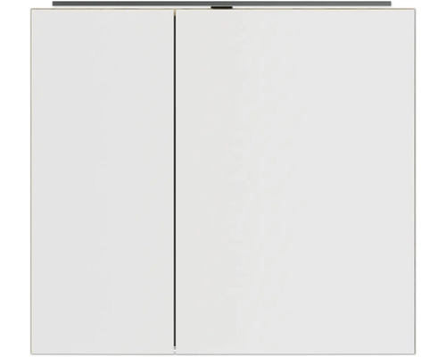 Armoire de toilette blanche avec deux portes