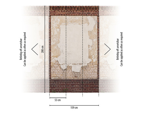 Abmessungen einer Backsteinmauer