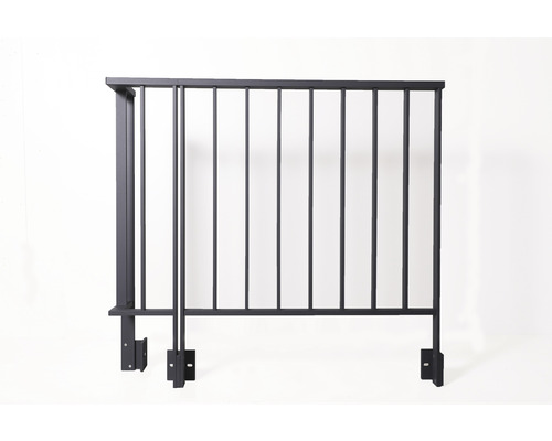 Élément de clôture métallique avec supports pour le montage