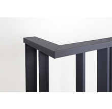 Vue détaillée d''une balustrade métallique anthracite