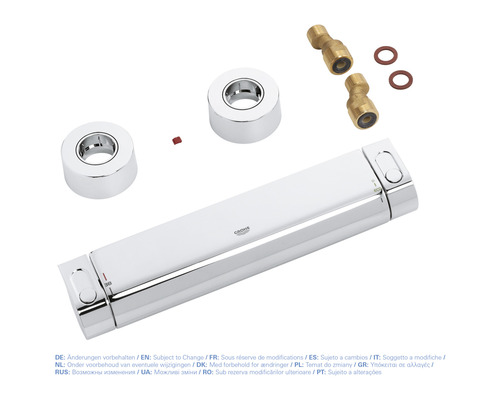 Grohe Duscharmatur Set mit Rosetten und S-Anschlüssen