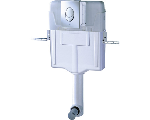 WC-Spülkasten zur Wandmontage mit Betätigungsplatte