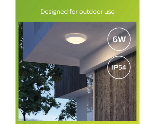 Aussenleuchte an Hauswand mit 6 Watt und Schutzart IP54