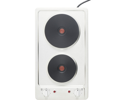 Doppelkochplatte mit zwei Kochfeldern und Reglern