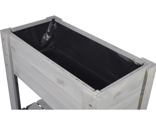 Jardinière surélevée en bois avec film de plantation