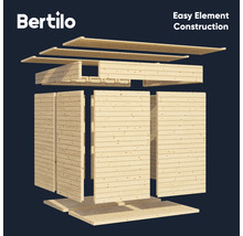Gartenhaus Bertilo Pentus 3 inkl. Fußboden 359 x 265 cm natur