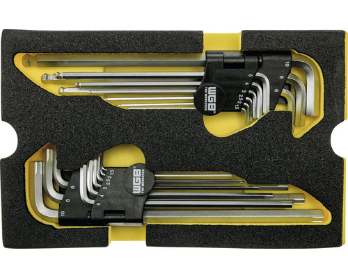 Jeu de clés Allen dans un coffret