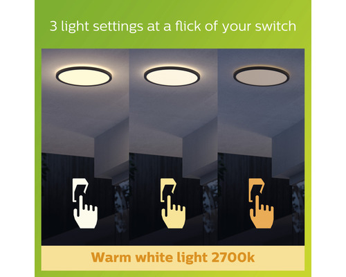 Deckenleuchte mit drei verschiedenen Lichteinstellungen