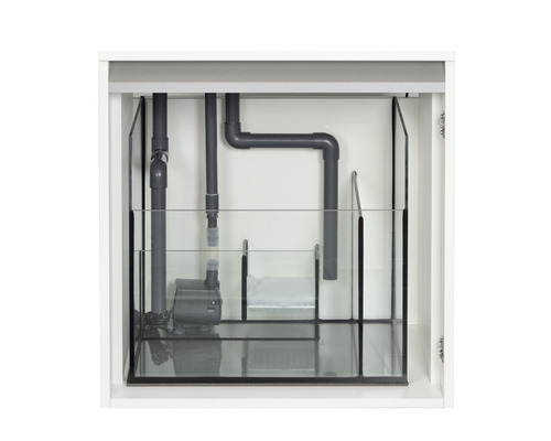 Meuble pour aquarium avec technique installée