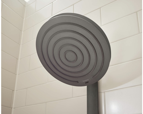 Pomme de douche avec rainures concentriques