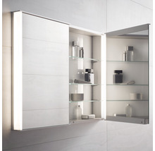 Spiegelschrank KEUCO Royal Match 80 x 16 x 70 cm silber 2-türig LED IP 20