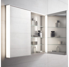Spiegelschrank KEUCO Royal Match 100 x 16 x 70 cm alufarben 2-türig LED IP 20