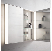 Spiegelschrank KEUCO Royal Match 100 x 15 x 70 cm silber 2-türig LED IP 20 Unterputz