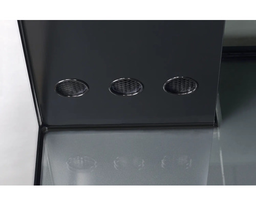 Hotte aspirante avec trois lampes rondes