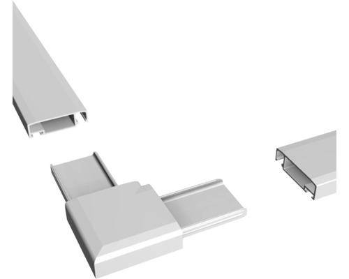 Connecteur d''angle pour goulotte de protection de câbles