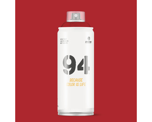 Peinture aérosol MTN Montana 94 RV-3001 Vivid Red 400 ml Peinture aérosol MTN 94, basse pression, couleurs mates