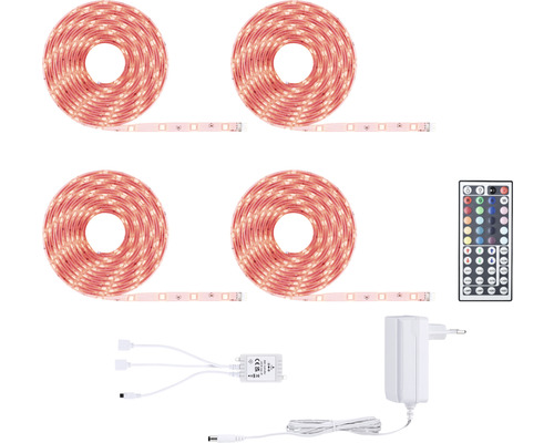 LED-Streifen-Set mit Fernbedienung und Netzteil
