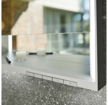 Armoire de toilette KEUCO Royal Lumos 140 x 16,5 x 73,5 cm argent 3 portes led IP 24 encastré