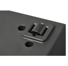 Vue détaillée d''un support de rouleau noir