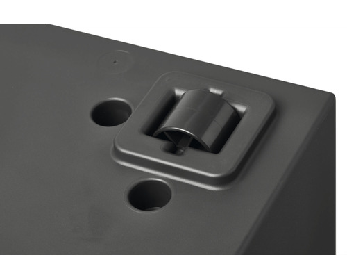 Vue détaillée d''un support de rouleau noir