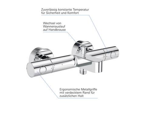 Brausearmatur aus Metall für die Dusche