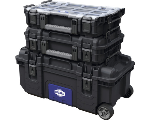 Tour d''empilage de coffres à outils avec roulettes pour le transport des outils