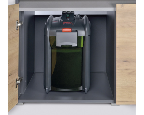 Aquarium Aussenfilter im Unterschrank