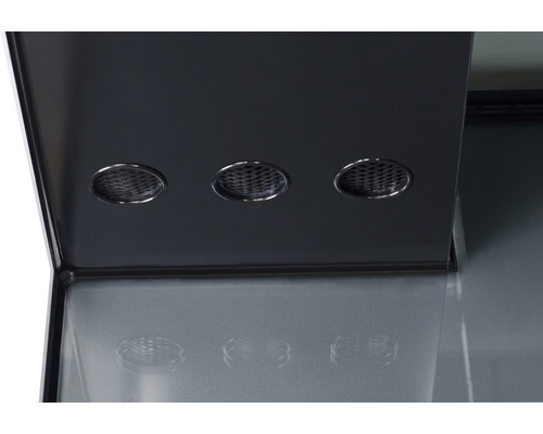 Dunstabzugshaube mit drei runden Leuchten