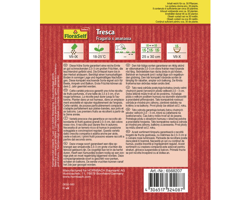 Emballage de graines de fraises FloraSelf Select Tresca