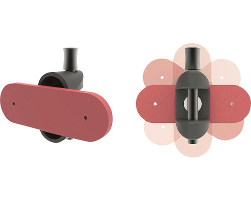 Présentation d''un support de tringle à rideaux pour montage mural