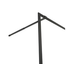 Douche à l'italienne Aurlane 120 cm couleur du profilé noir décor de vitre verre transparent