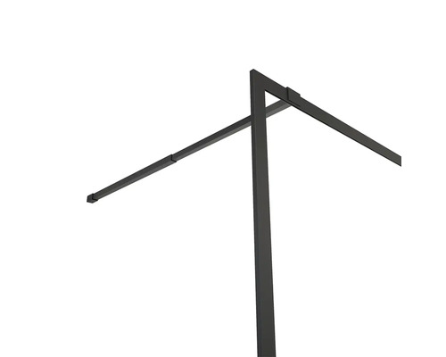 Vue détaillée d''une construction de cabine de douche avec des profilés angulaires