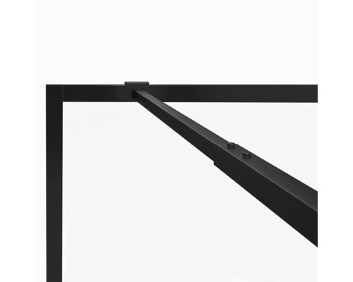 Vue détaillée d''un piètement de table noir