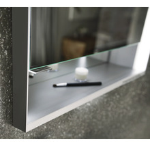 Spiegelschrank KEUCO Royal Lumos 65 x 16,5 x 73,5 cm silber 1-türig LED IP 24 Unterputz 712