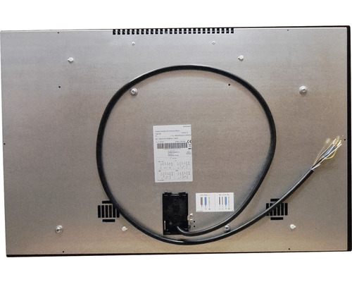 Arrière d''une plaque de cuisson avec câble de raccordement