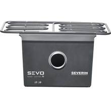 Barbecue électrique Severin Sevo Smart Control GT 3000 W noir avec thermomètre de couvercle, lèchefrite, câble d'alimentation, grille-thumb-5