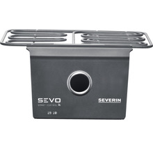 Barbecue électrique Severin Sevo Smart Control GTS 3000 W noir avec lèchefrite, thermomètre de couvercle, tablette latérale, câble d'alimentation, grille-thumb-3
