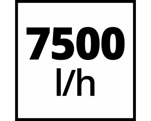 Symbol für eine Fördermenge von 7500 Liter pro Stunde