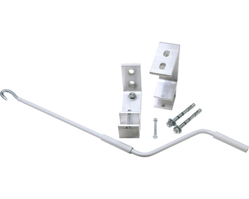 Kit d''accessoires pour store de terrasse avec manivelle, supports et matériel de fixation
