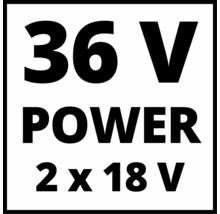 Symbole 36 volts Power 2 fois 18 volts