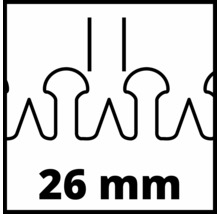 Symbole pour une largeur de coupe de 26 millimètres