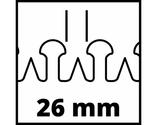 Symbol für 26 Millimeter Schnittbreite