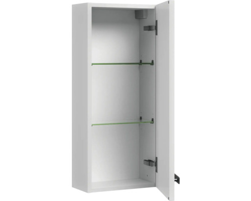 Offener Badezimmer-Spiegelschrank mit Glasböden